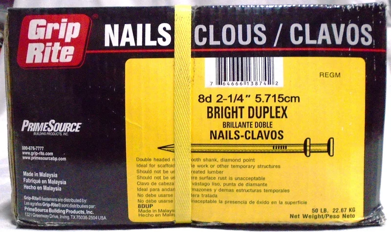8D DUPLEX NAILS BULK 50 LBS