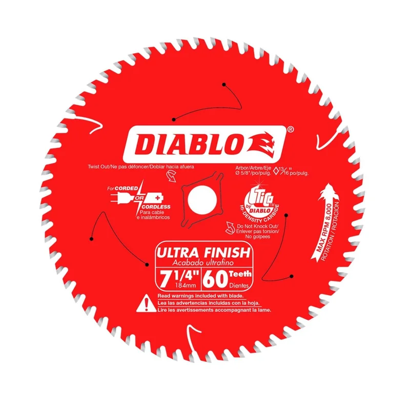 7-1/4 60T FINISH DIABLO SAW BLADE