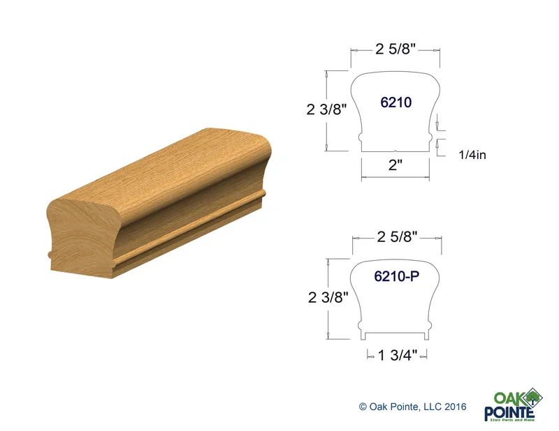 1-5/8 HAND RAIL FLAT BOT 16