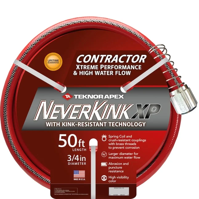 HOSE NEVERKINK 3/4 X 50FT BLACK/RED