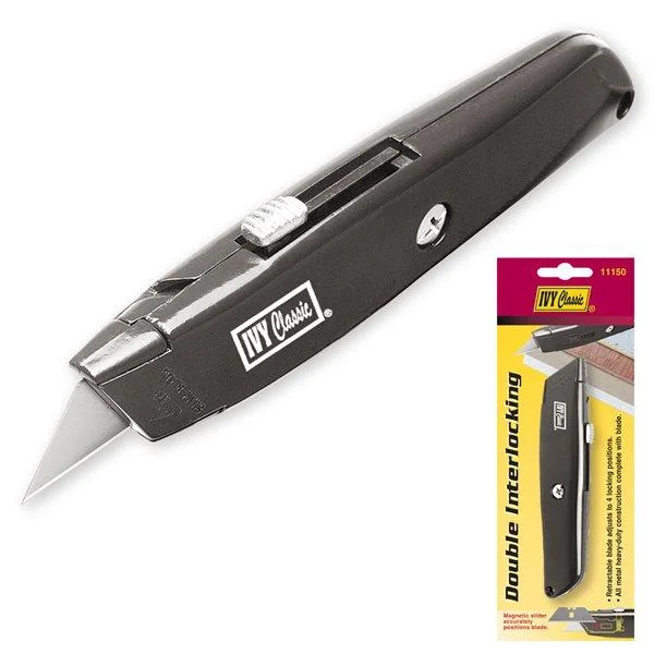 DOUBLE INTERLOCK UTILITY KNIFE