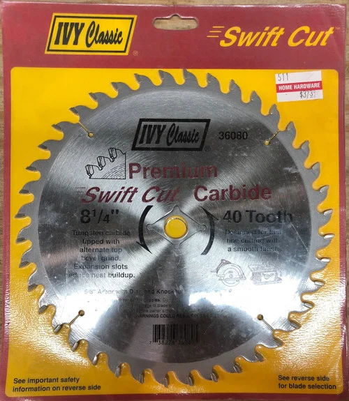 8 1/4 40T CARBIDE SAW BLADE