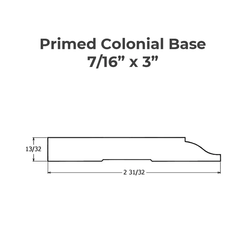 7/16 X 2-1/4 - 16 BASE COLONIAL PRIME
