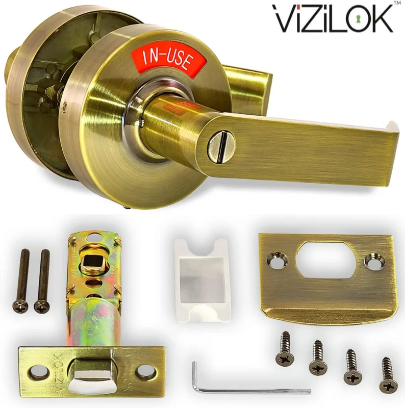 PRIVACY LOCK RIGHT BRASS LIDO