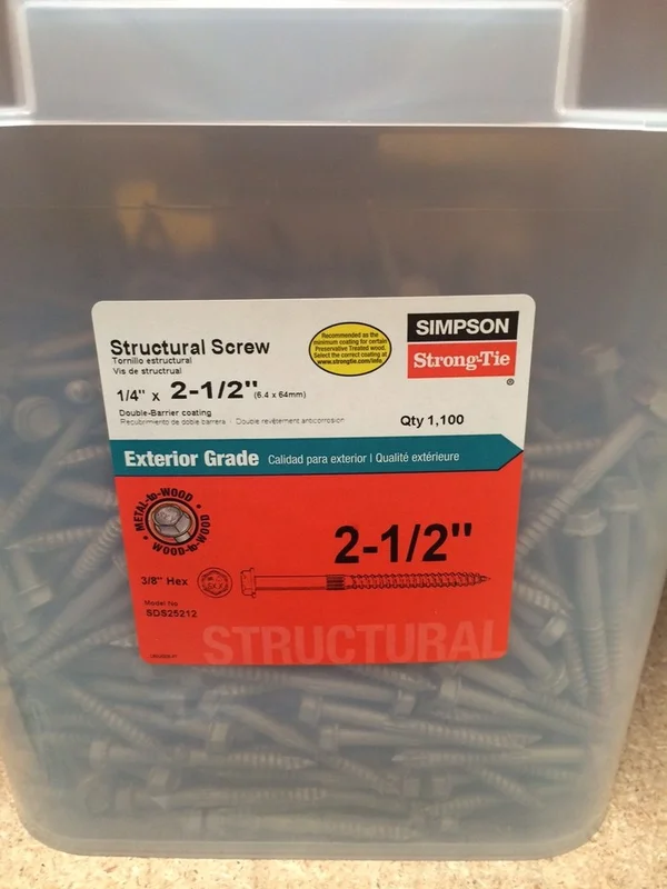 SDS SCREWS 1/4 X 2 1/2 M/B 200PC