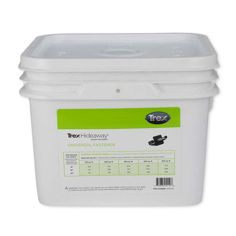 TREX CLIP 500 SQFT BUCKET 900PCS