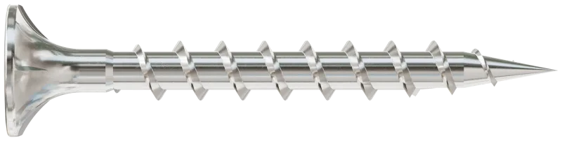 Simpson Strong-Tie T08C162WQM Fiber-Cement Screw — #8 x 1-5/8 in. #2 Square Wafer-Head, Type 316 (1000-Qty)