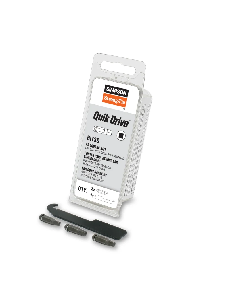 Simpson Strong-Tie BIT3S-RC3 Quik Drive® #3 Square-Drive Bit (3-Qty)