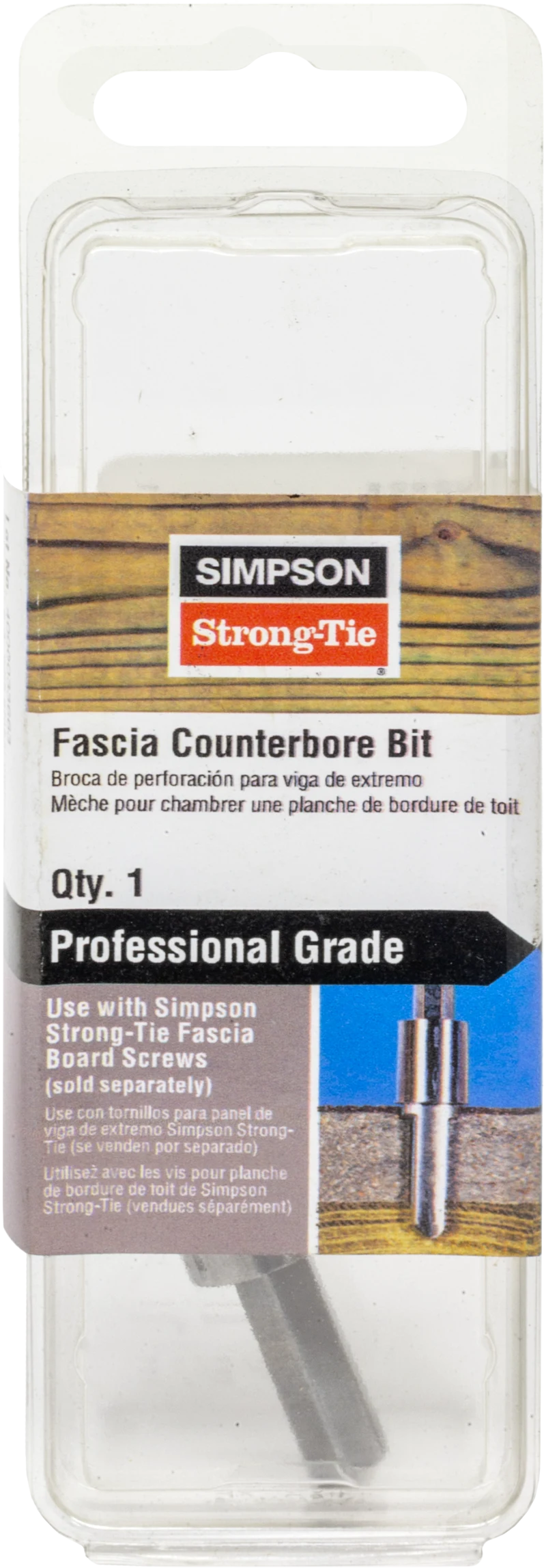 Simpson Strong-Tie FSBIT Fascia Counterbore Bit — Type 316 Stainless Steel