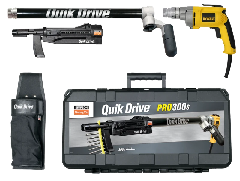 Simpson Strong-Tie PRO300SD25K Quik Drive® PRO300SG2 Decking System w/ DeWalt® 2500 RPM Screwdriver Motor