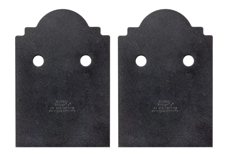 Simpson Strong-Tie APB66DSP Outdoor Accents® Mission Collection® ZMAX®, Black Post Base Side Plate for 6x (Qty-2)