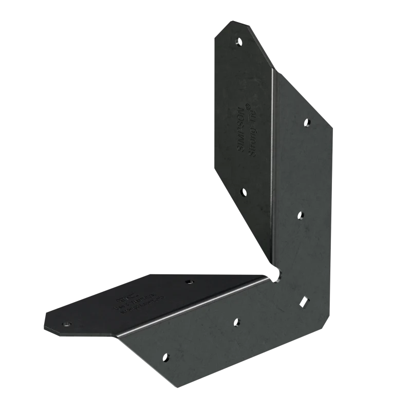 Simpson Strong-Tie APRTA2 Outdoor Accents® ZMAX®, Black Powder-Coated Rigid Tie® Angle for 2x2 Joist/Post