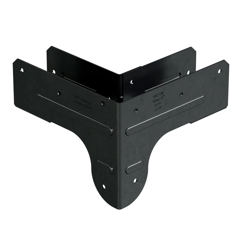 Simpson Strong-Tie APRTC2 Outdoor Accents® ZMAX®, Black Rigid Tie® Corner Connector for 2x Joist, 2x4 Post