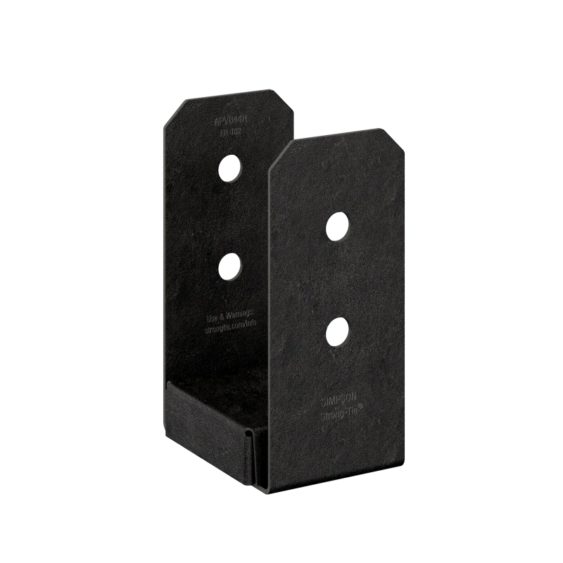 Simpson Strong-Tie APVB44R Outdoor Accents® Avant Collection™ ZMAX®, Black Powder-Coated Post Base for 4x4 Rough