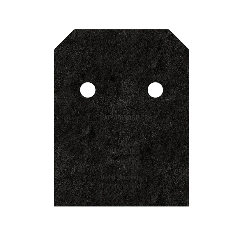 Simpson Strong-Tie APVB66DSP Outdoor Accents® Avant Collection™ ZMAX®, Black Post Base Side Plate for 6x (Qty-2)