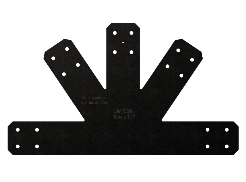 Simpson Strong-Tie APVGP812 Outdoor Accents® Avant Collection™ 8:12 Pitch, Black Powder-Coated Gable Plate