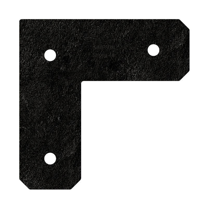 Simpson Strong-Tie APVL4 Outdoor Accents® Avant Collection™ ZMAX®, Black Powder-Coated L Strap for 4x4