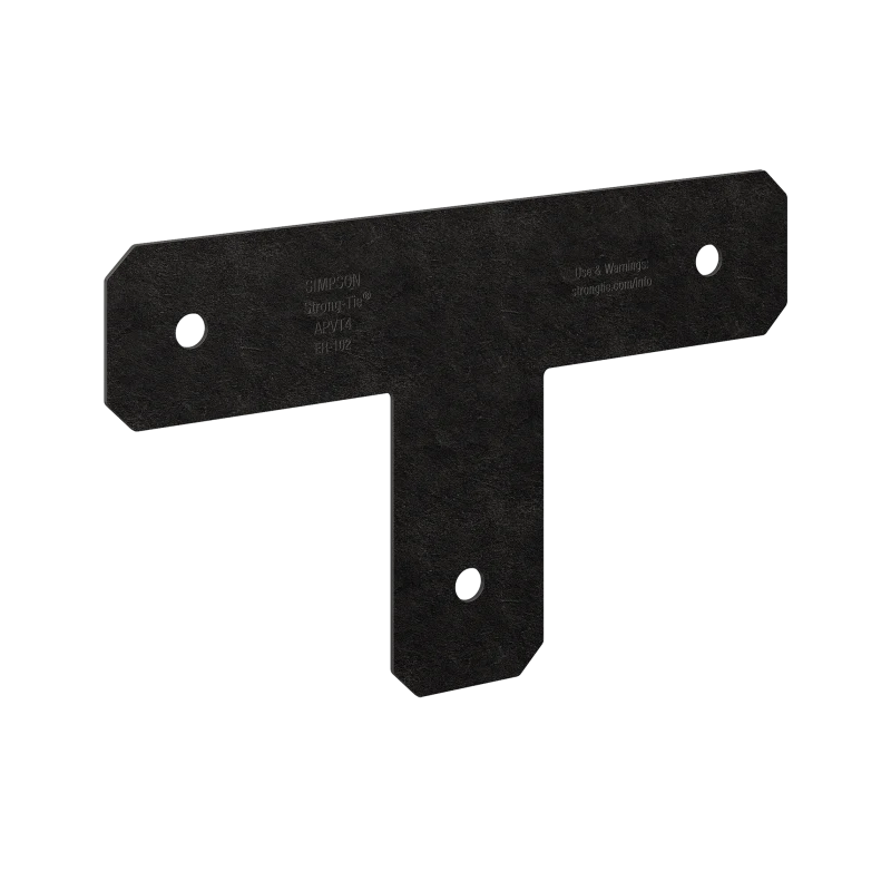 Simpson Strong-Tie APVT4 Outdoor Accents® Avant Collection™ ZMAX®, Black Powder-Coated T Strap for 4x4