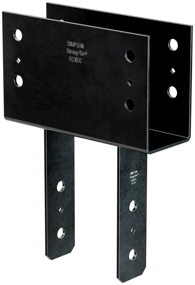 Simpson Strong-Tie CC46PC CCPC Black Powder-Coated Column Cap for 4x Beam, 6x Post