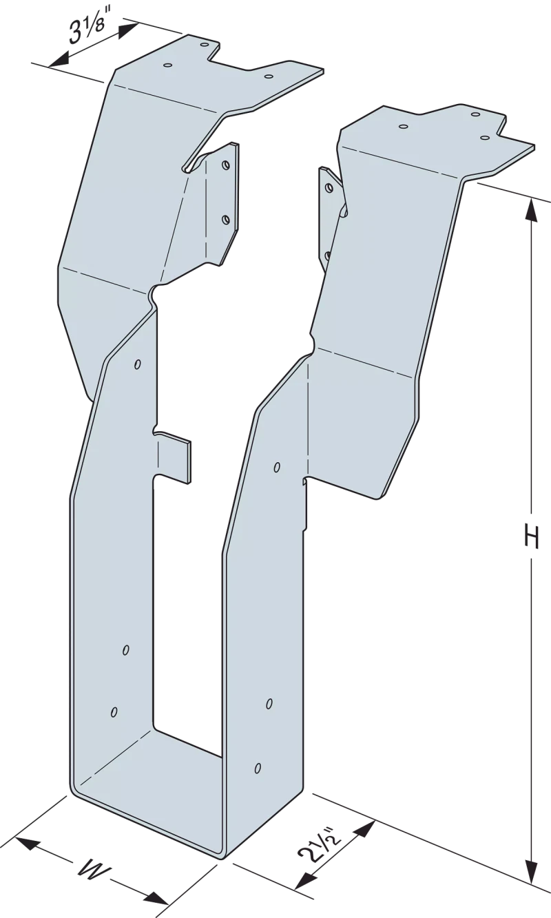 Simpson Strong-Tie DGT3.62/11.88 DGT™ Top-Flange Fire Wall Hanger for 3-1/2 in. x 11-7/8 in. Engineered Wood