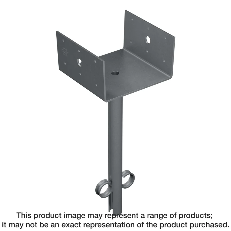 Simpson Strong-Tie EPB44-12HDG EPB Hot-Dip Galvanized Elevated Post Base for 4x4 with 12 in. Pipe