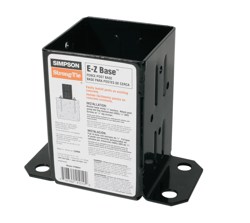 Simpson Strong-Tie FPBB44 E-Z Base™ Black Powder-Coated Post Base for 4x4