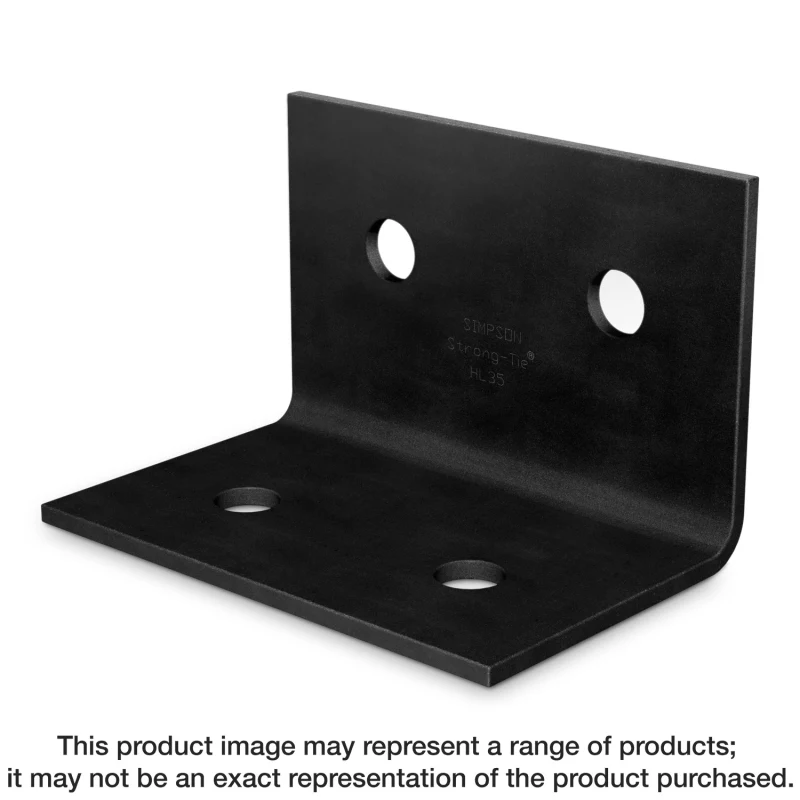 Simpson Strong-Tie HL57GPC HLGPC 5 in. x 7 in. Black Powder-Coated Ornamental Heavy Angle with Gusset