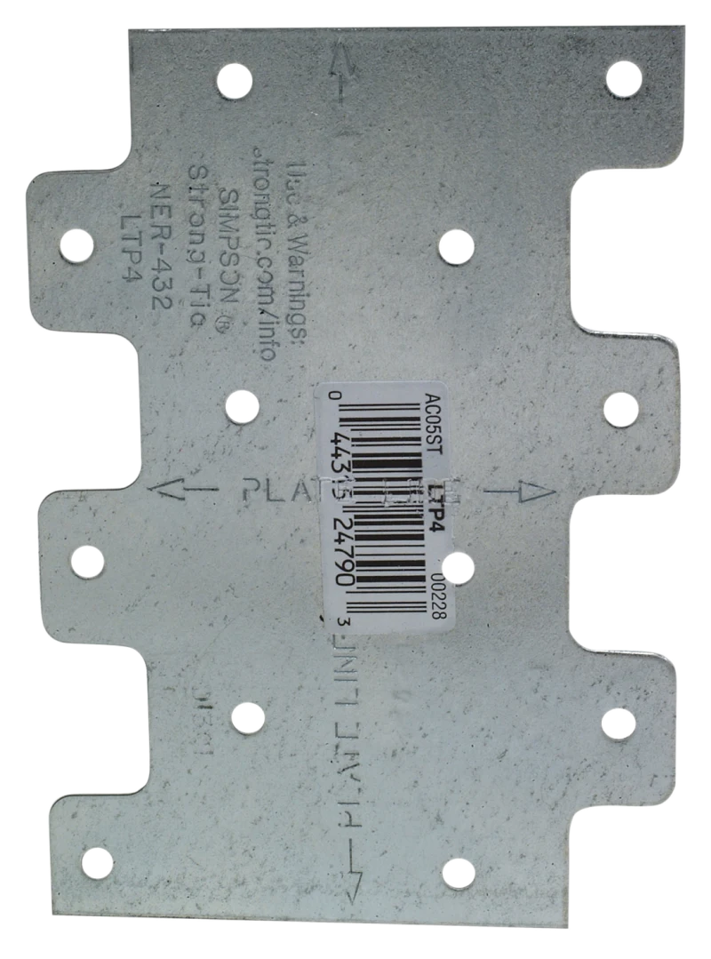 Simpson Strong-Tie LTP4 LTP 3 in. x 4-1/4 in. Galvanized Lateral Tie Plate