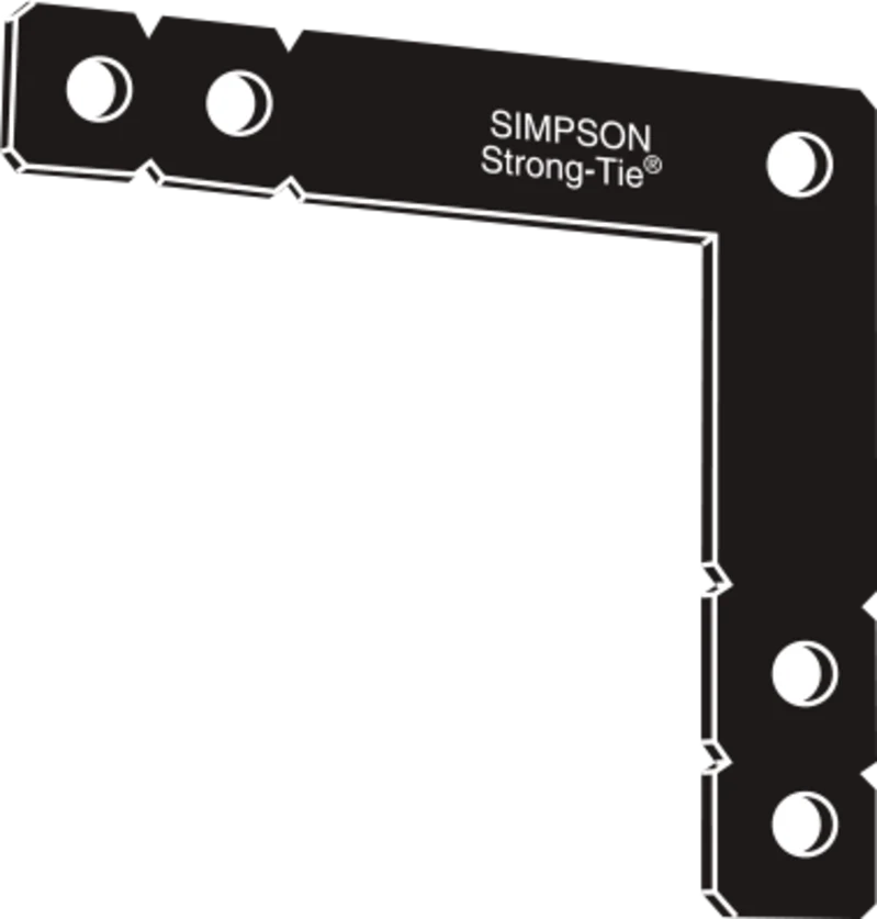 Simpson Strong-Tie OHL OHL 12 in. x 12 in. Black Powder-Coated Ornamental Heavy L Angle