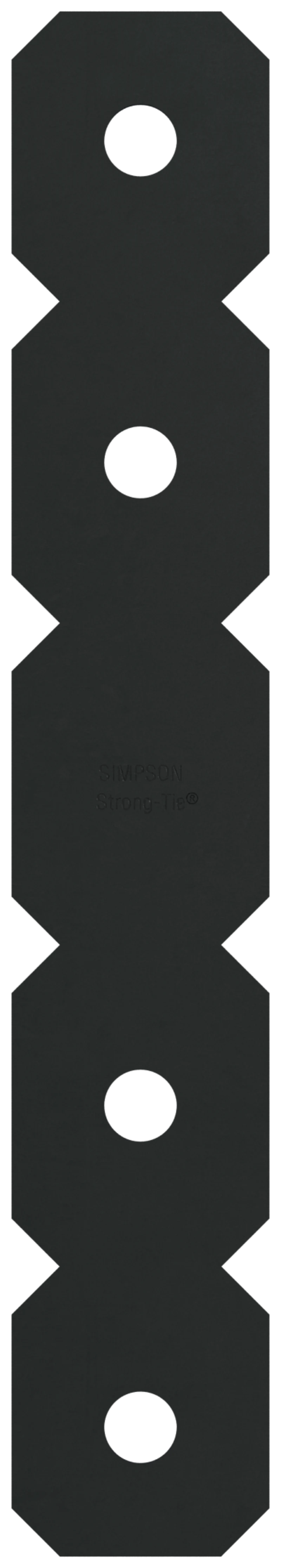 Simpson Strong-Tie OS OS 2 in. x 12 in. Black Powder-Coated Ornamental Strap