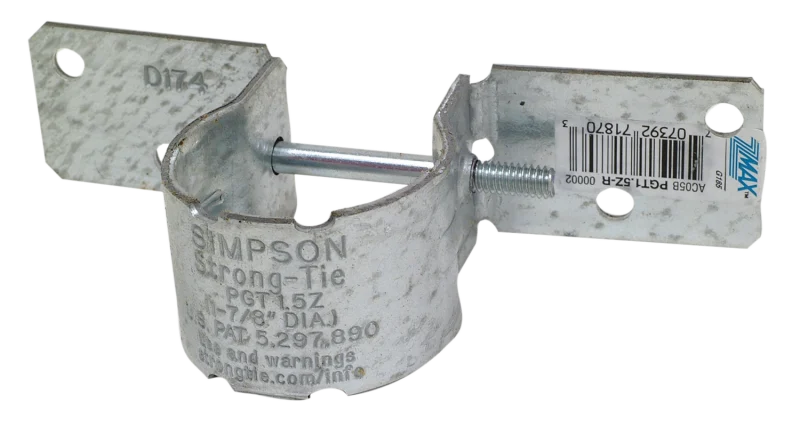 Simpson Strong-Tie PGT1.5Z-R PGT® 12-Gauge ZMAX® Galvanized Pipe Grip Tie® for 1-1/2 in. Pipe