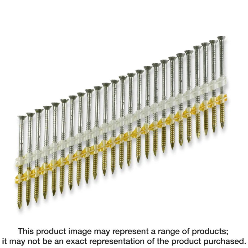 Simpson Strong-Tie S11A237KJG 20–22° Plastic Strip, Casing Head, Ring-Shank Nail — 2-3/8 in. x 11 ga. Gray (1000-Qty)