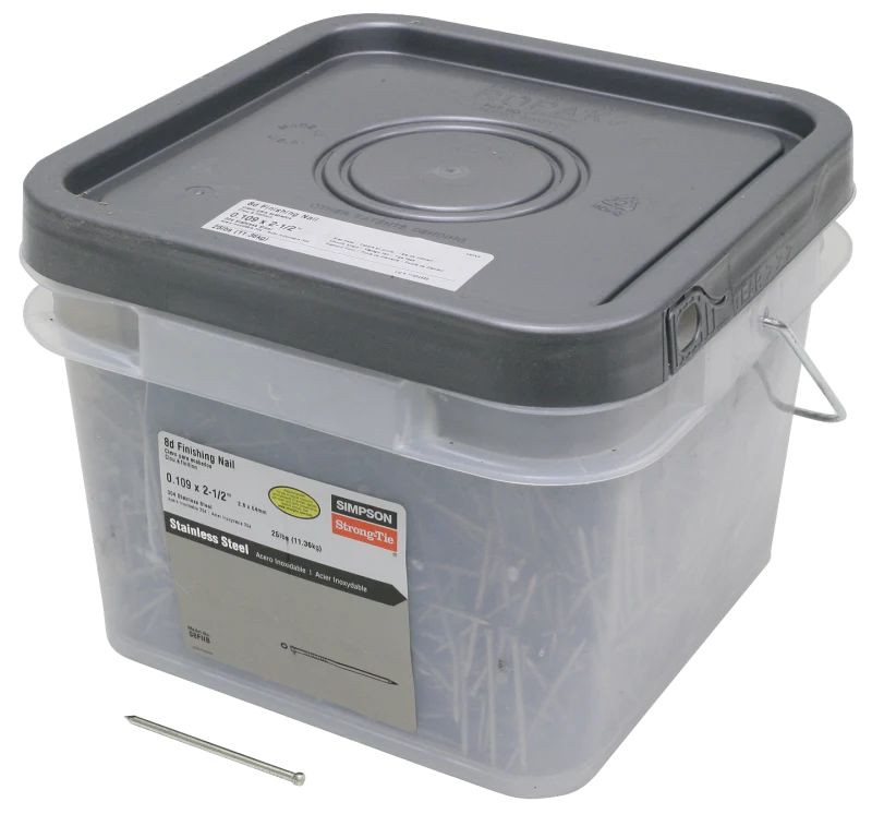 Simpson Strong-Tie S8FNB Finishing Nail — 2-1/2-in. x .113-in. Type 304 Stainless Steel (25 lb.)