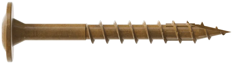Simpson Strong-Tie CBT08112R100 Wafer-Head Construction Screw — #8 x 1-1/2 in. T20, Quik Guard®, Tan (100-Qty)