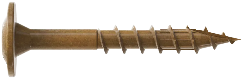 Simpson Strong-Tie CBT08114R100 Wafer-Head Construction Screw — #8 x 1-1/4 in. T20, Quik Guard®, Tan (100-Qty)