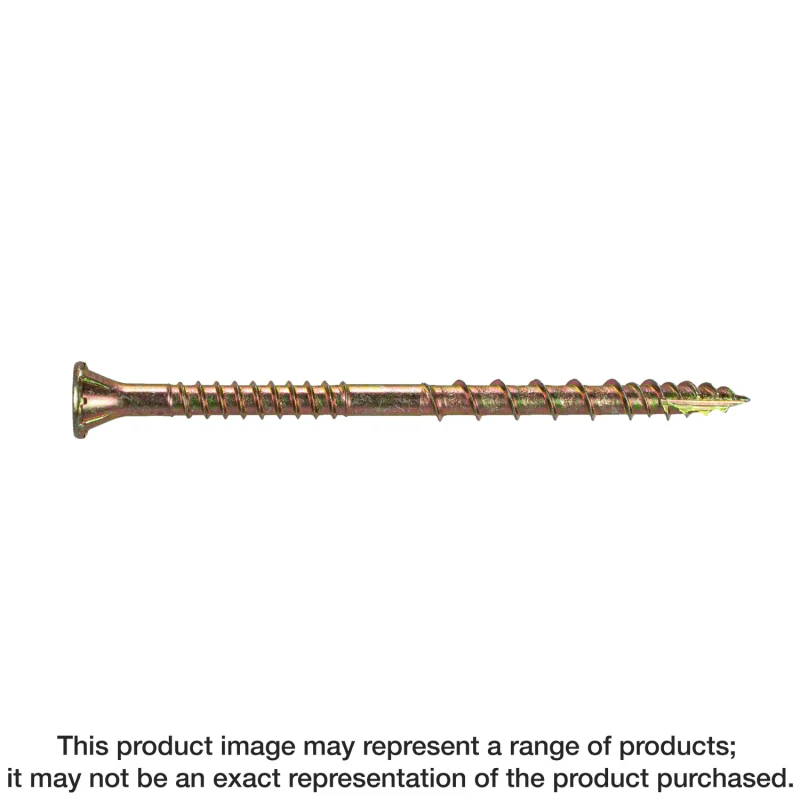 Simpson Strong-Tie CSVZ3MB Strong-Drive® CSV Construction Screw — #10 x 3 in. T25, Flat Head, Yellow Zinc (1750-Qty)