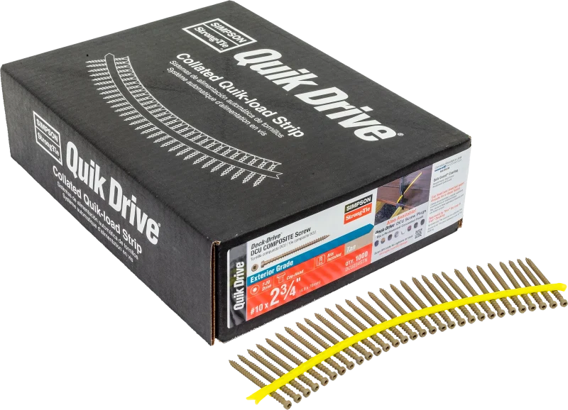 Simpson Strong-Tie DCU234STN Deck-Drive™ DCU COMPOSITE Screw (Collated) — #10 x 2-3/4 in. Quik Guard® Tan (1000-Qty)
