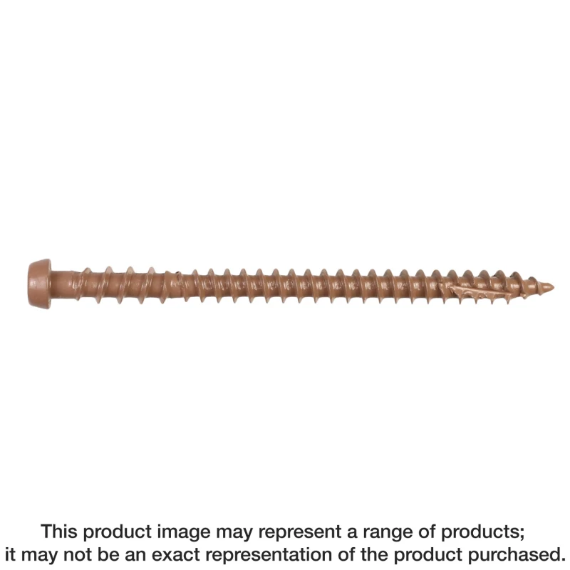 Simpson Strong-Tie DCU234TN01R350 Deck-Drive™ DCU COMPOSITE Screw — #10 x 2-3/4 in. T20, Quik Guard®, Tan 01 (350-Qty)