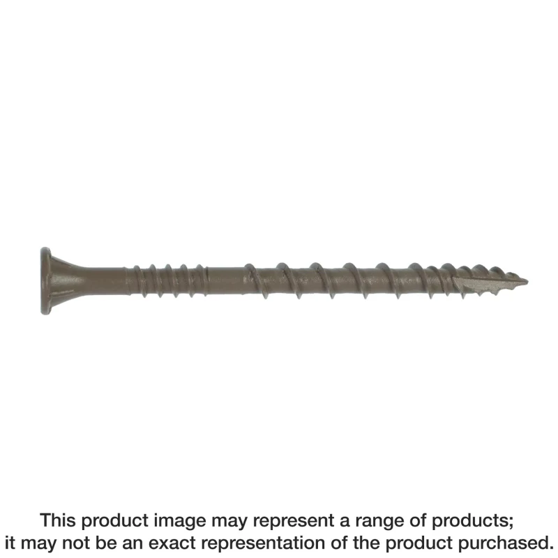 Simpson Strong-Tie DSVT212MB Deck-Drive™ DSV WOOD Screw — #10 x 2-1/2 in. T-25, Flat Head, Quik Guard®, Tan (1750-Qty)