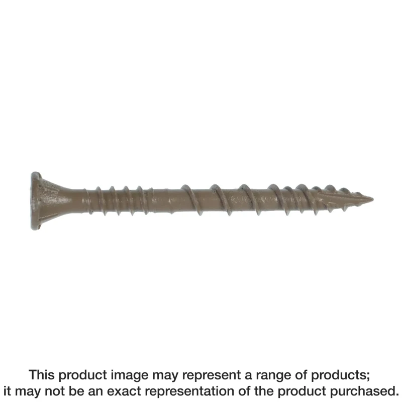 Simpson Strong-Tie DSVT2R350 Deck-Drive™ DSV WOOD Screw — #10 x 2 in. T-25, Flat Head, Quik Guard®, Tan (350-Qty)