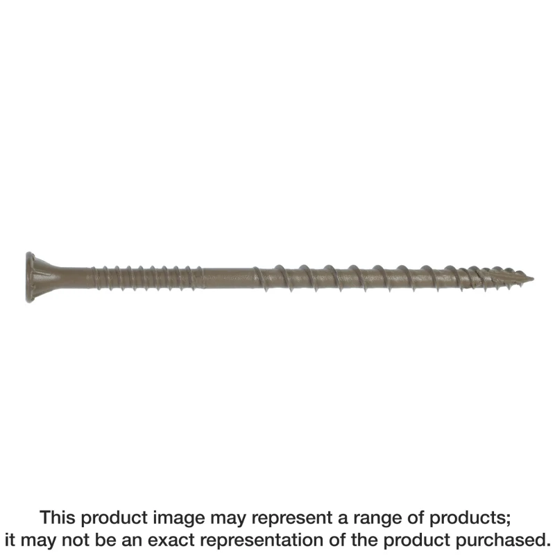 Simpson Strong-Tie DSVT312R5LB Deck-Drive™ DSV WOOD Screw — #10 x 3-1/2 in. T-25, Flat Head, Quik Guard®, Tan (5 lb.)
