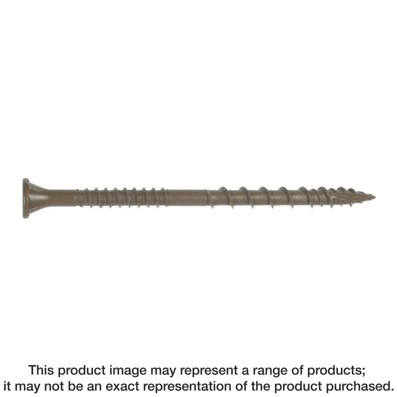 Simpson Strong-Tie DSVT3R1LB Deck-Drive™ DSV WOOD Screw — #10 x 3 in. T-25, Flat Head, Quik Guard®, Tan (1 lb.)