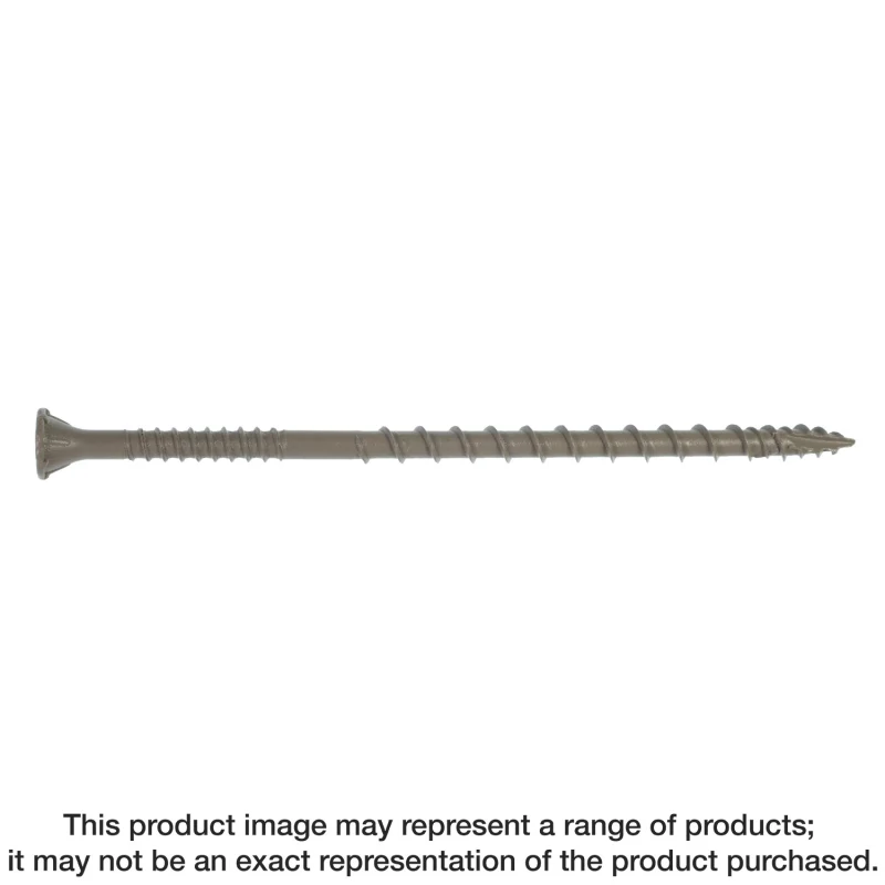 Simpson Strong-Tie DSVT4R1LB Deck-Drive™ DSV WOOD Screw — #10 x 4 in. T-25, Flat Head, Quik Guard®, Tan (1 lb.)