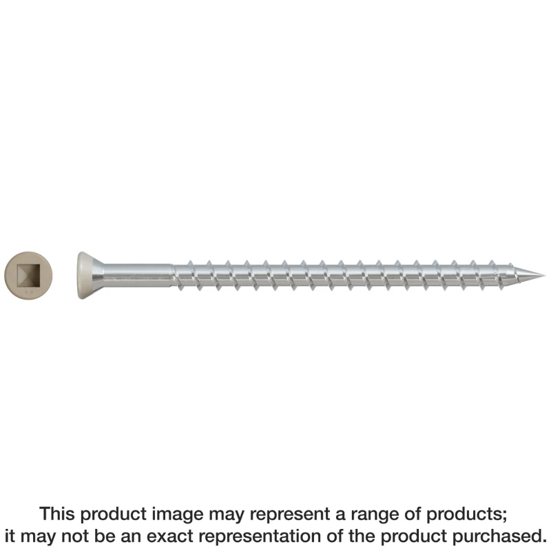 Simpson Strong-Tie DTH212S305BR05 Trim-Head Screw — Sharp Point (Collated) — #7 x 2 in. #2 SQ Type 305, Brown 05 (1000-Qty)