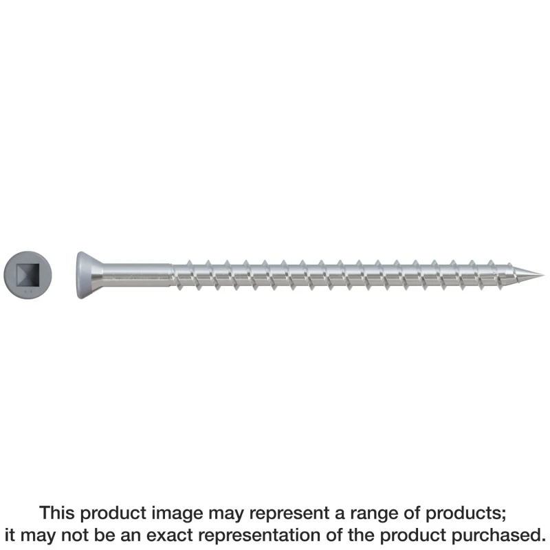 Simpson Strong-Tie DTH212S305GR04 Trim-Head Screw — Sharp Point (Collated) — #7 x 3 in. #2 SQ Type 305, Gray 04 (1000-Qty)