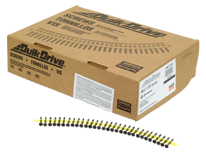 Simpson Strong-Tie DWC114PS DWC Drywall Screw (Collated) — #6 x 1-1/4 in. #2 Phillips Bugle-Head (2500-Qty)