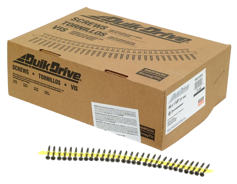 Simpson Strong-Tie DWC158PS DWC Drywall Screw (Collated) — #6 x 1-5/8 in. #2 Phillips Bugle-Head (2500-Qty)