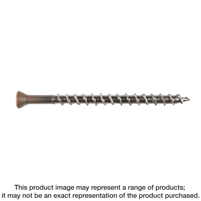 Simpson Strong-Tie S07162FWP Deck-Drive™ DWP WOOD SS Screw — #7 x 1-5/8 in. T-15, Trim Head, Type 305 (135-Qty)