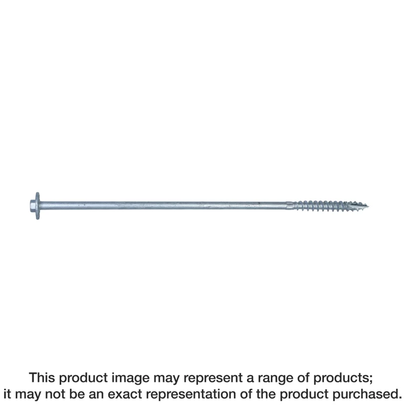 Simpson Strong-Tie SDWH271200SS-R5 Strong-Drive® SDWH™ TIMBER-HEX SS Screw — 0.275 in. x 12 in. 1/2 Hex, Type 316 (5-Qty)