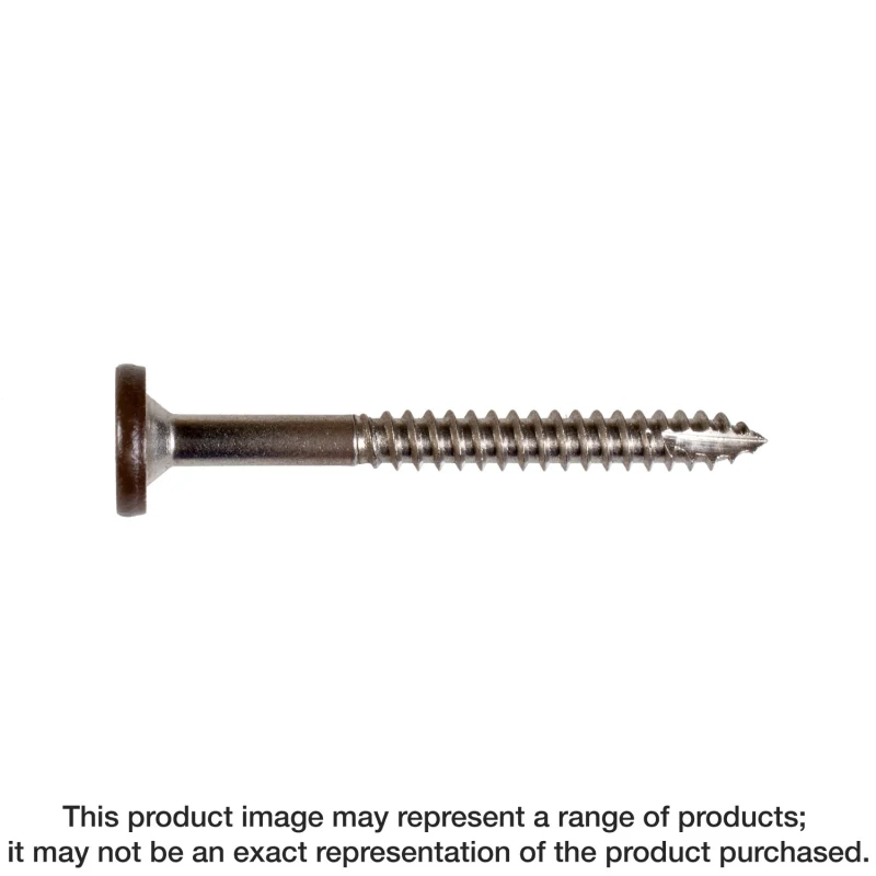 Simpson Strong-Tie T08175FS75TN01 Fascia Board Screw — #8 x 1-3/4 in. T-20 6-Lobe Pancake Head Type 316, Tan 01 (75-Qty)